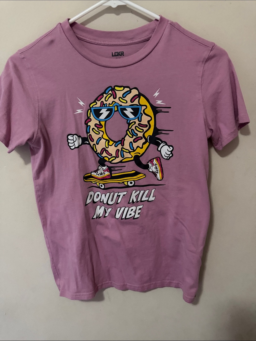 Kids 'Donut Kill My Vibe' Graphic Tee - Pink
